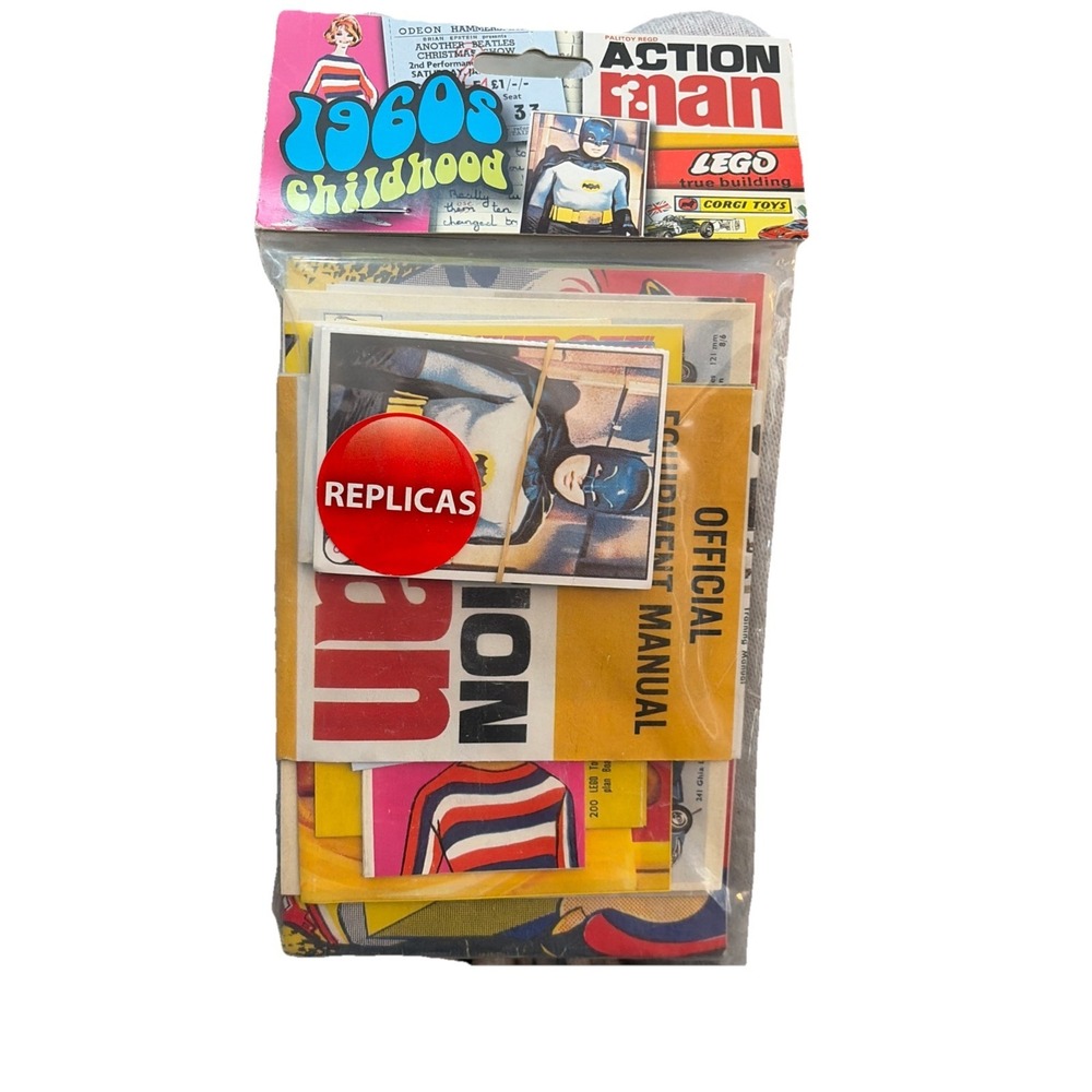 1960s Nostalgia Memorabilia Pack Vintage Childhood Collectibles Retro Lot